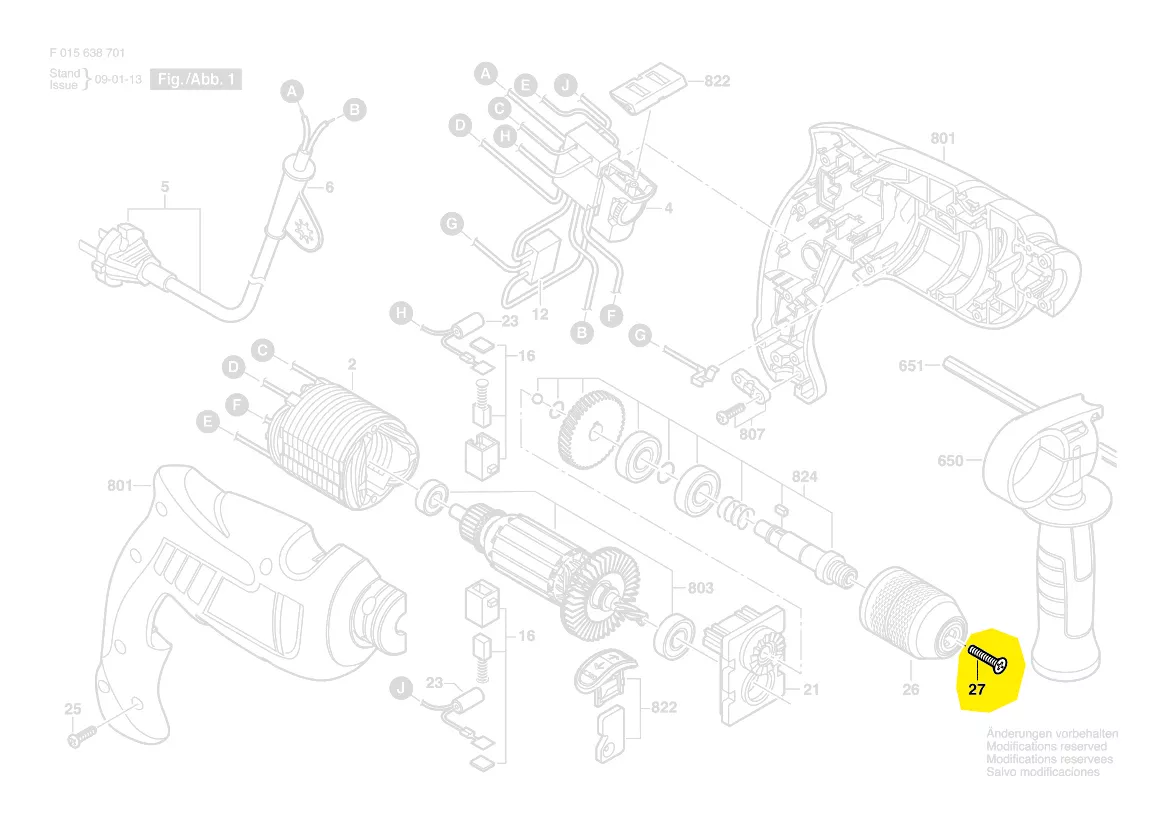 Vis mandrin réf. 2 610 399 647 Skil